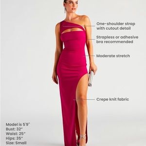 One-shoulder long formal dress